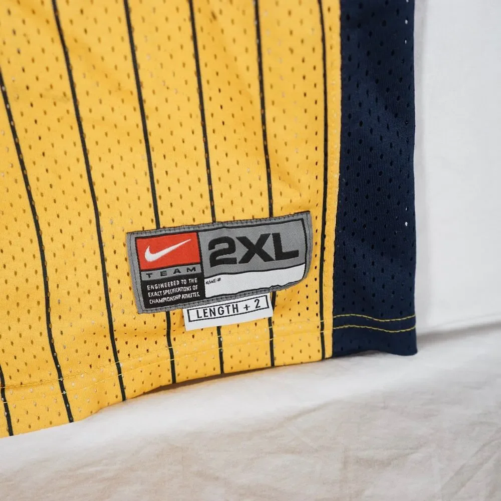 Nike Jermaine O'Neal Indiana Pacers Jersey #7 Team Engineered Yellow 2XL